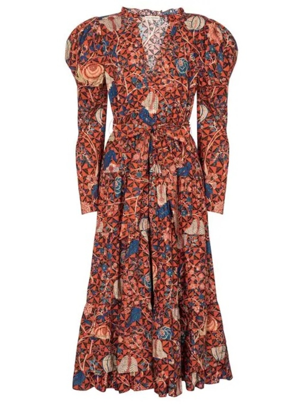 Ulla Johnson women's Annette Floral Cotton  Midi Dress size 4